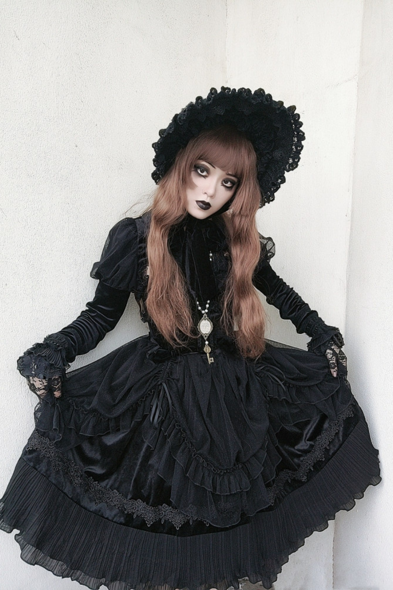Gothic Doll Lolita Dress + Short Jacket
