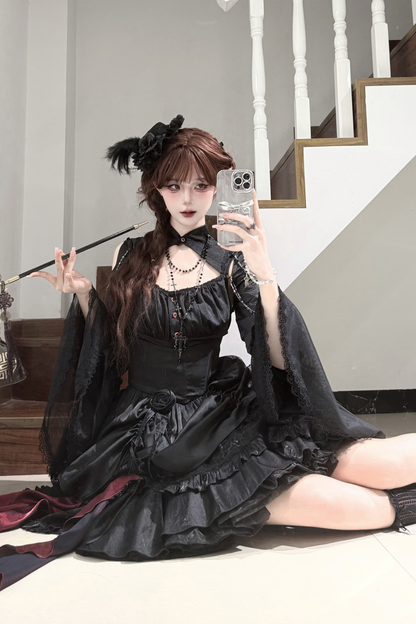 Dark Flower Gothic Lolita Set