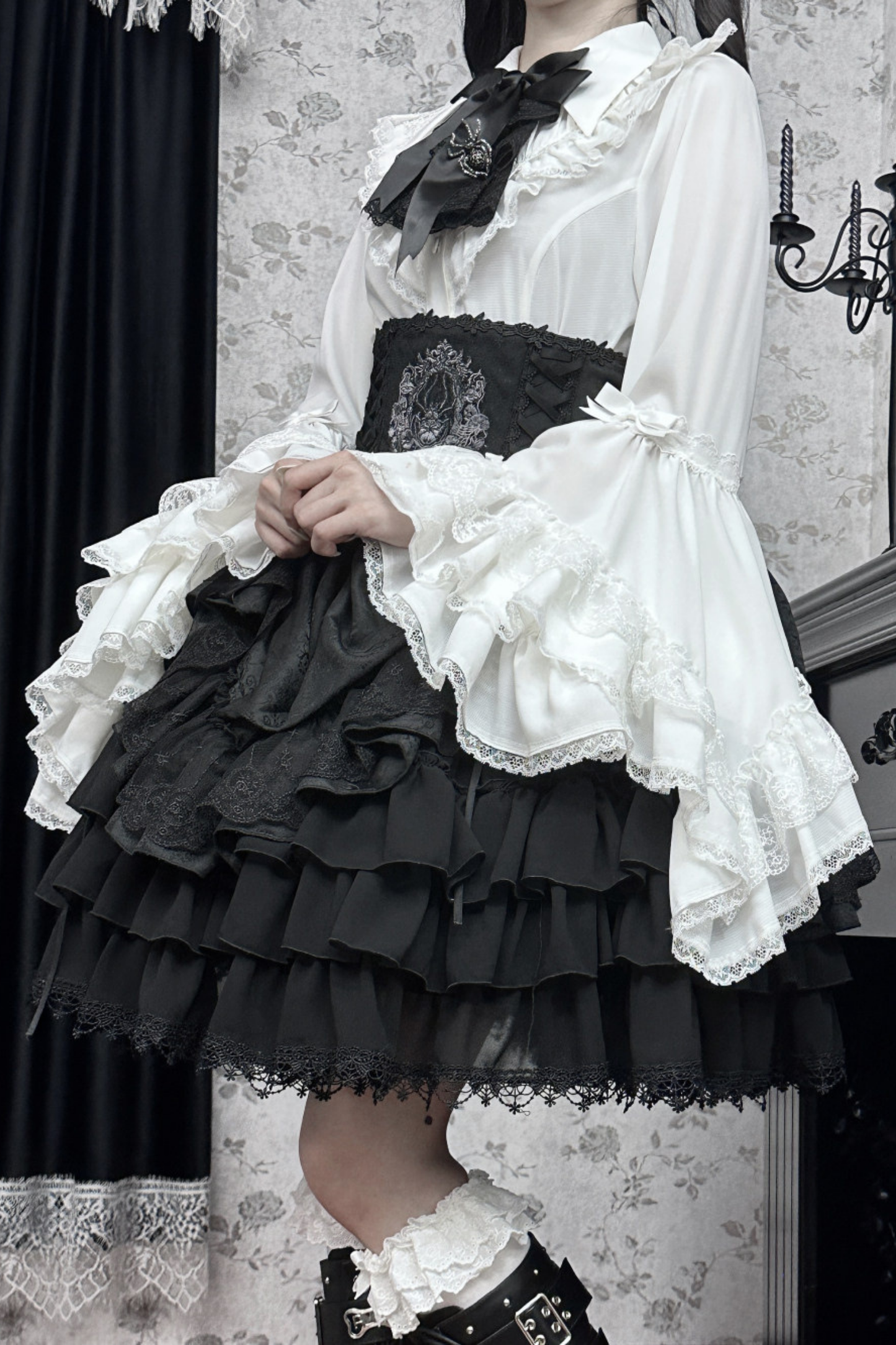 Moon River Gothic Skirt + Cape + Top + Bow