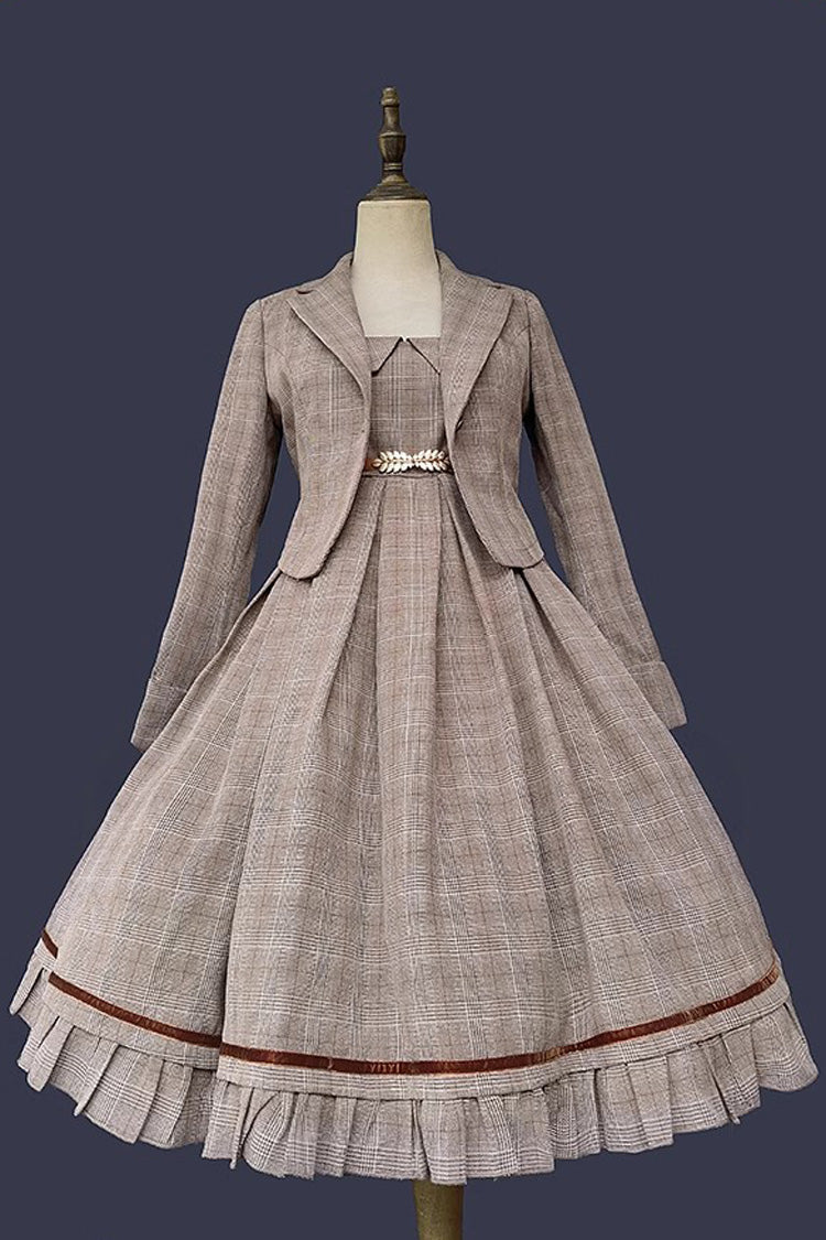 Princess Lost in the Fog Ruffle College Style Classic Lolita Jsk Dress 2 Colors