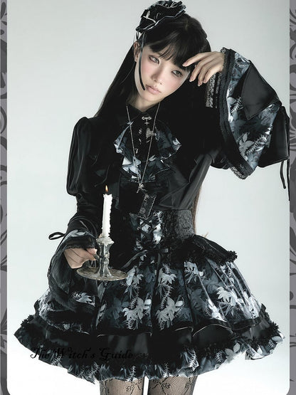 [pre-order Deadline: May 13] Bone Iris Gothic Black Ruffle Shirt + Corset Skirt + Accessories