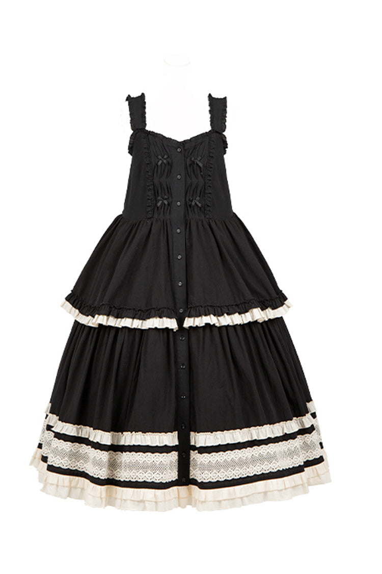 Black [lily] Multi-layered Ruffle Lace Classic Lolita Jsk Dress