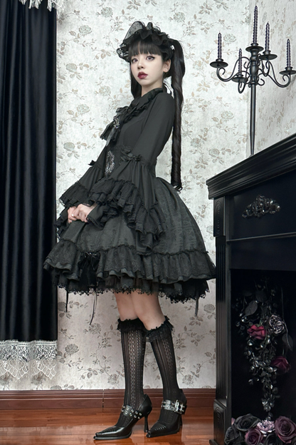 Moon River Gothic Skirt + Cape + Top + Bow