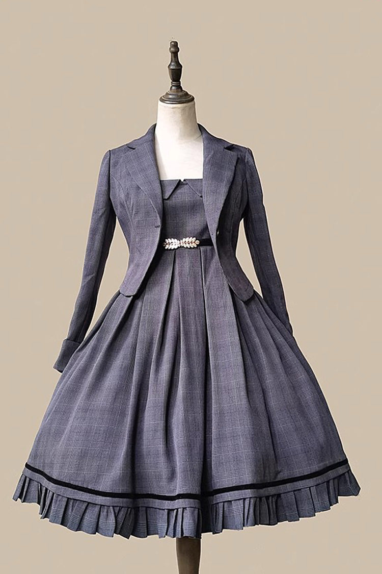 Princess Lost in the Fog Ruffle College Style Classic Lolita Jsk Dress 2 Colors