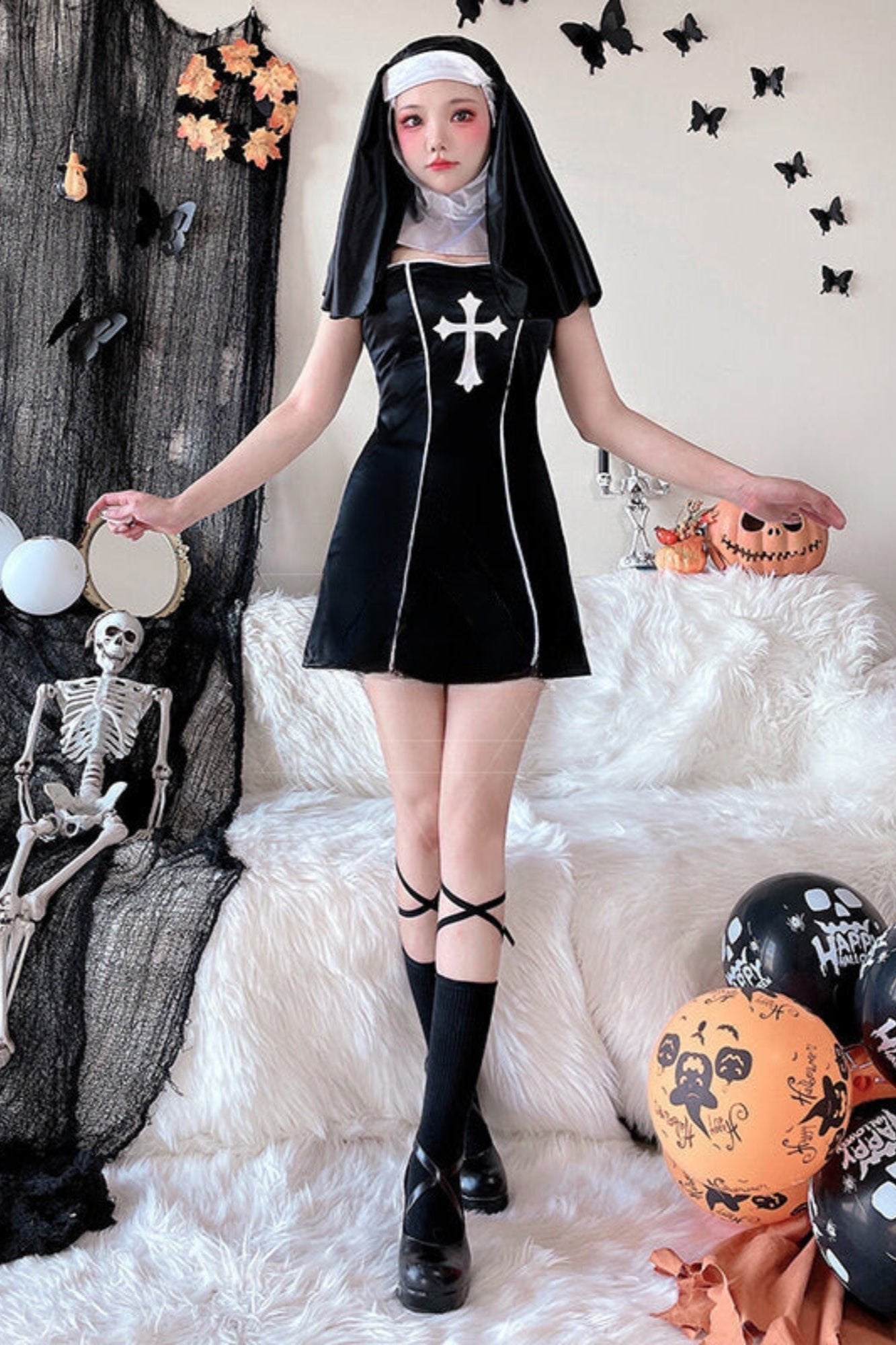 Nightclub Nun Masquerade Dress