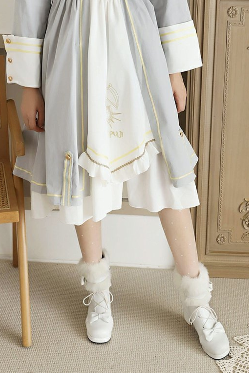 Ribbon Fur Lolita Boot
