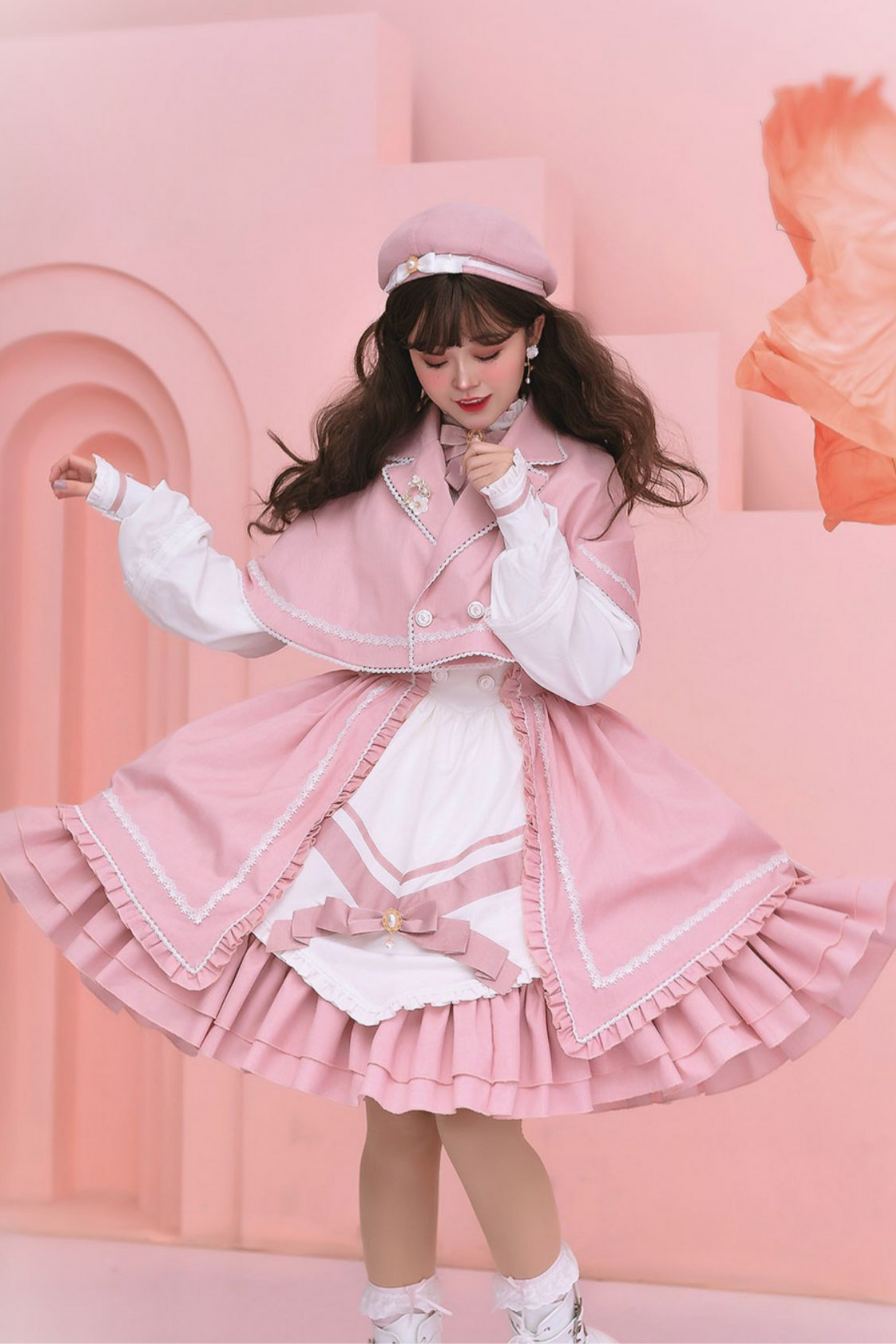 Pure Sweet Lolita Jumper Skirt + Hat + Headband