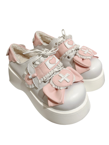 [angel Style] Love Medical Band-aid Platform Shoes