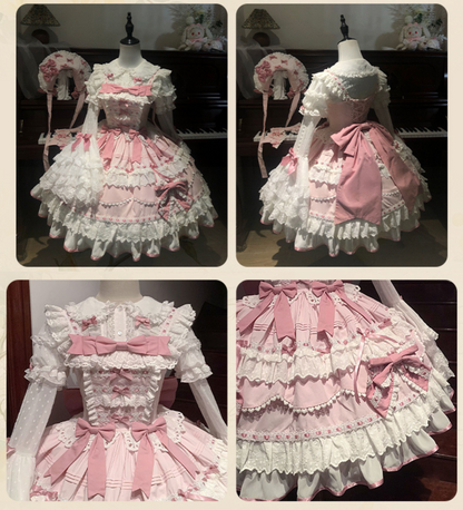 [pre-order] Lily's Tea Party Antique Lolita Dress Complete