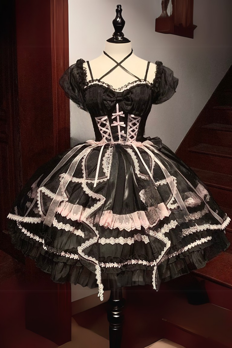 Fantasy Lace Up Design Princess Lolita Dress