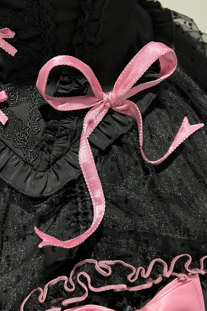 [pre-order Deadline: March 10] Candy Heartbeat Lolita Shirt + Jumper Skirt + Hat + Ribbon