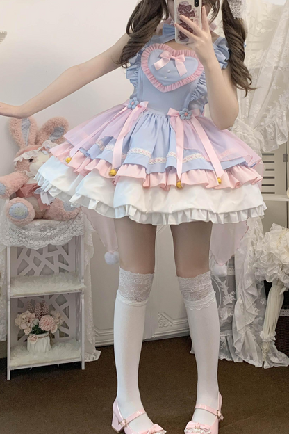 [pre-order] Sweet Heart Rabbit Pastel Lolita Dress