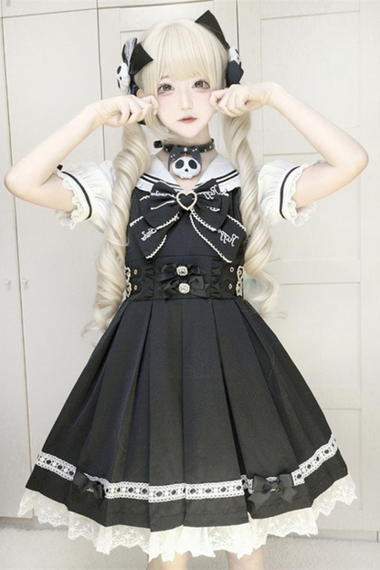 Dark Sweet Lace Sailor Dress