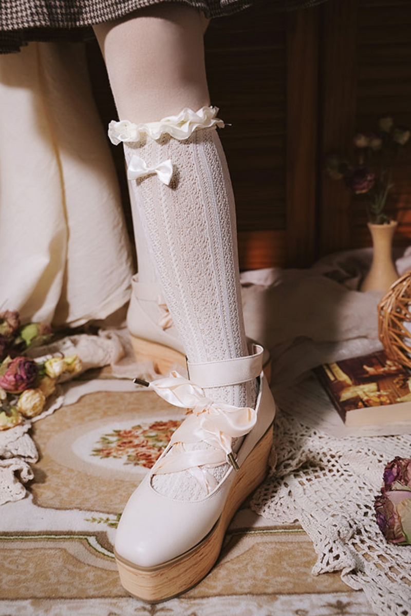 Ribbon Platform Lolita Shoes