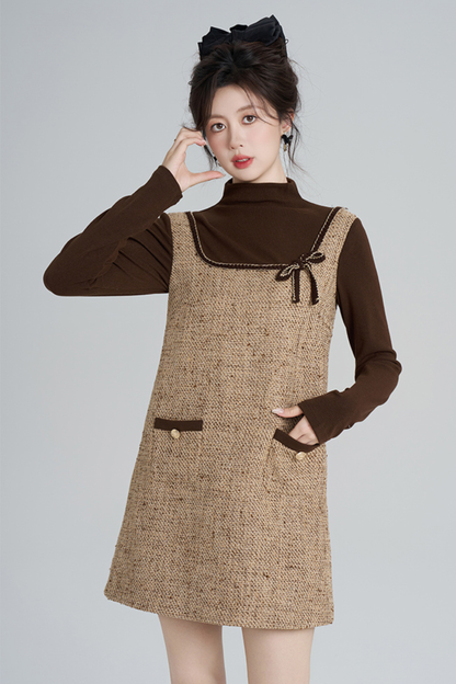 Coffee Colored Preppy Dress
