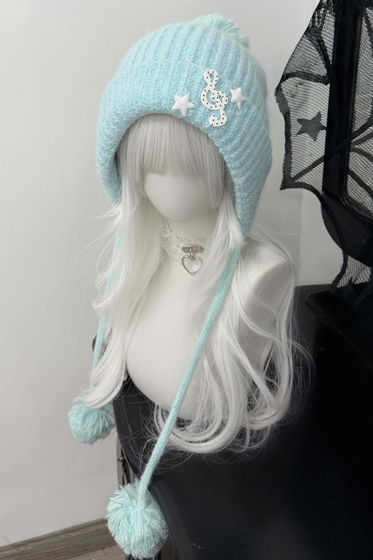 Snow Music Knit Hat + Ear Muffs