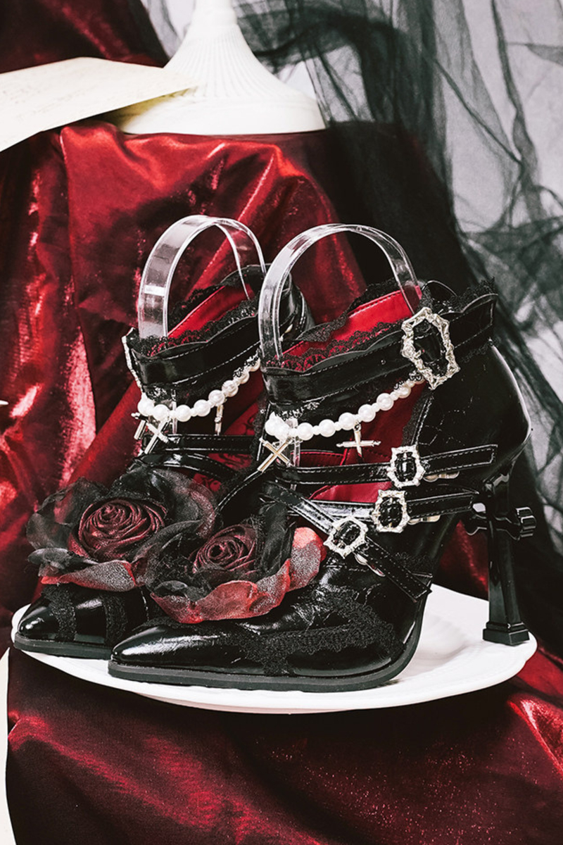 Dark Cross Gothic Heels