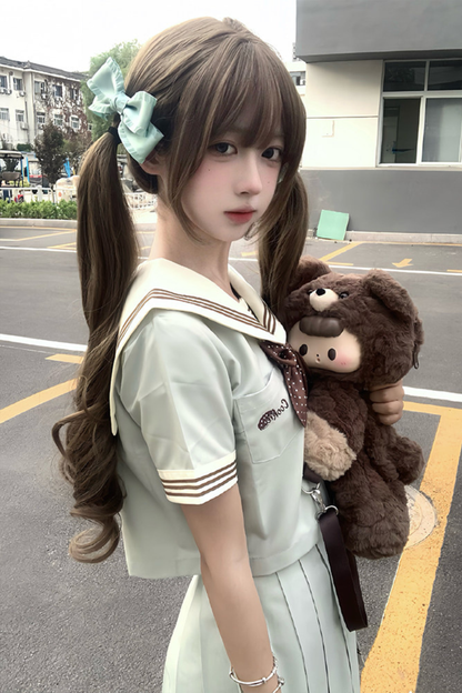 Cookie Wave Sailor Top + Skirt + Ribbon