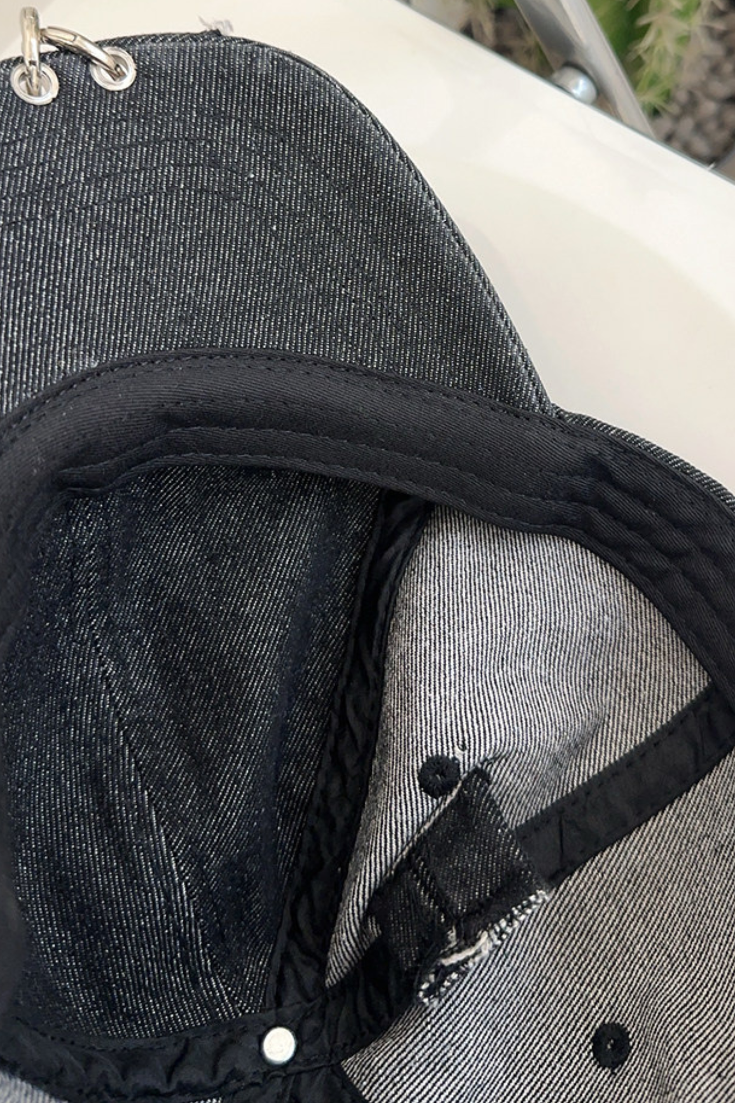 Dark Graffiti Denim Baseball Cap