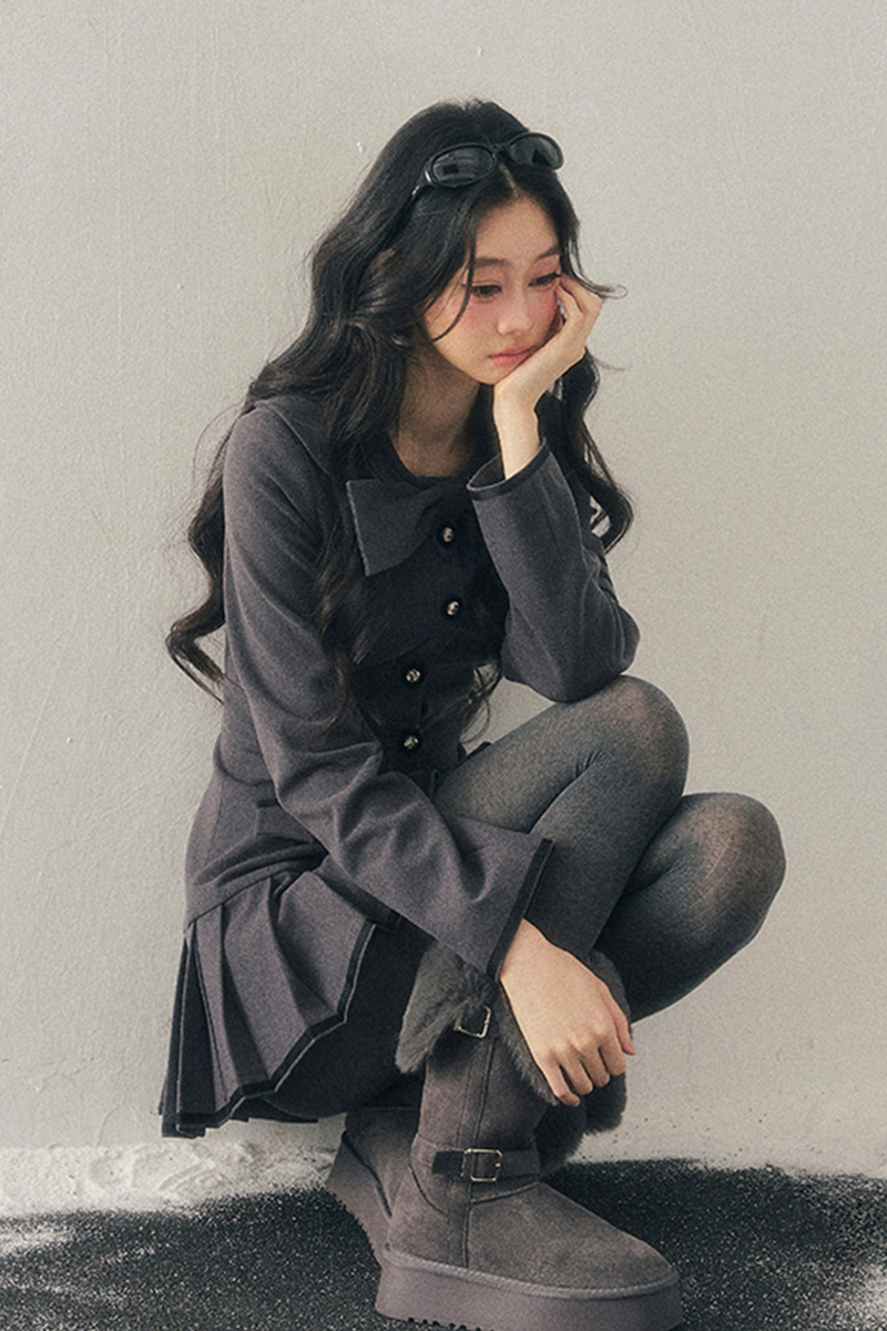 French Pleated College Dress