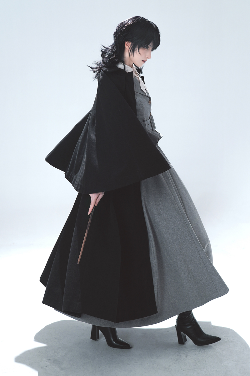Umbrella Style Trailing Vest + Long Skirt + Short Skirt