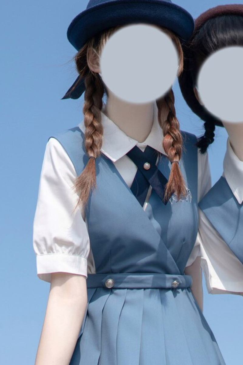 Retro College Vest Skirt + Shirt + Jacket