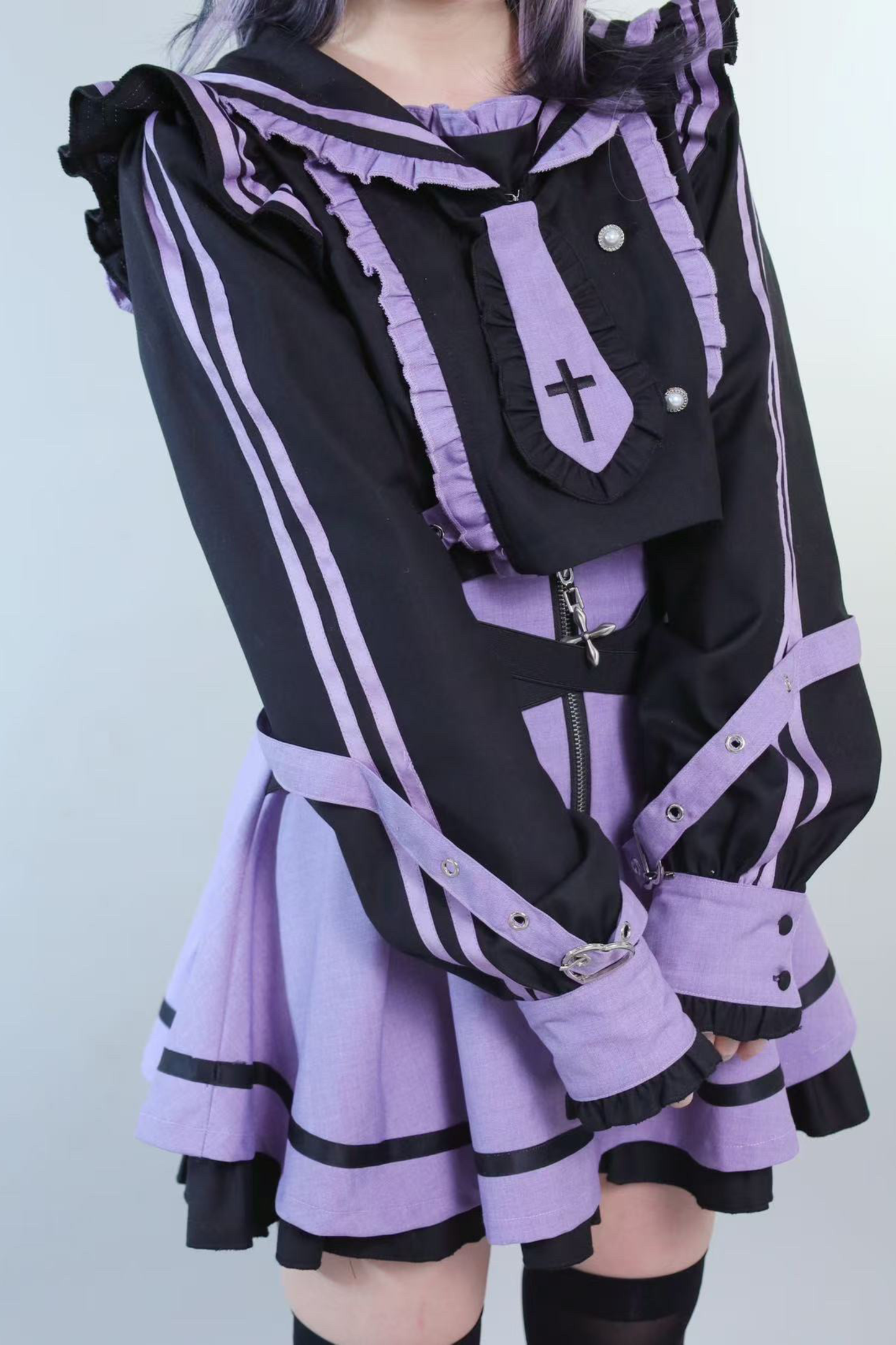 Dream Cat Sailor Top + Skirt + Leg Warmers