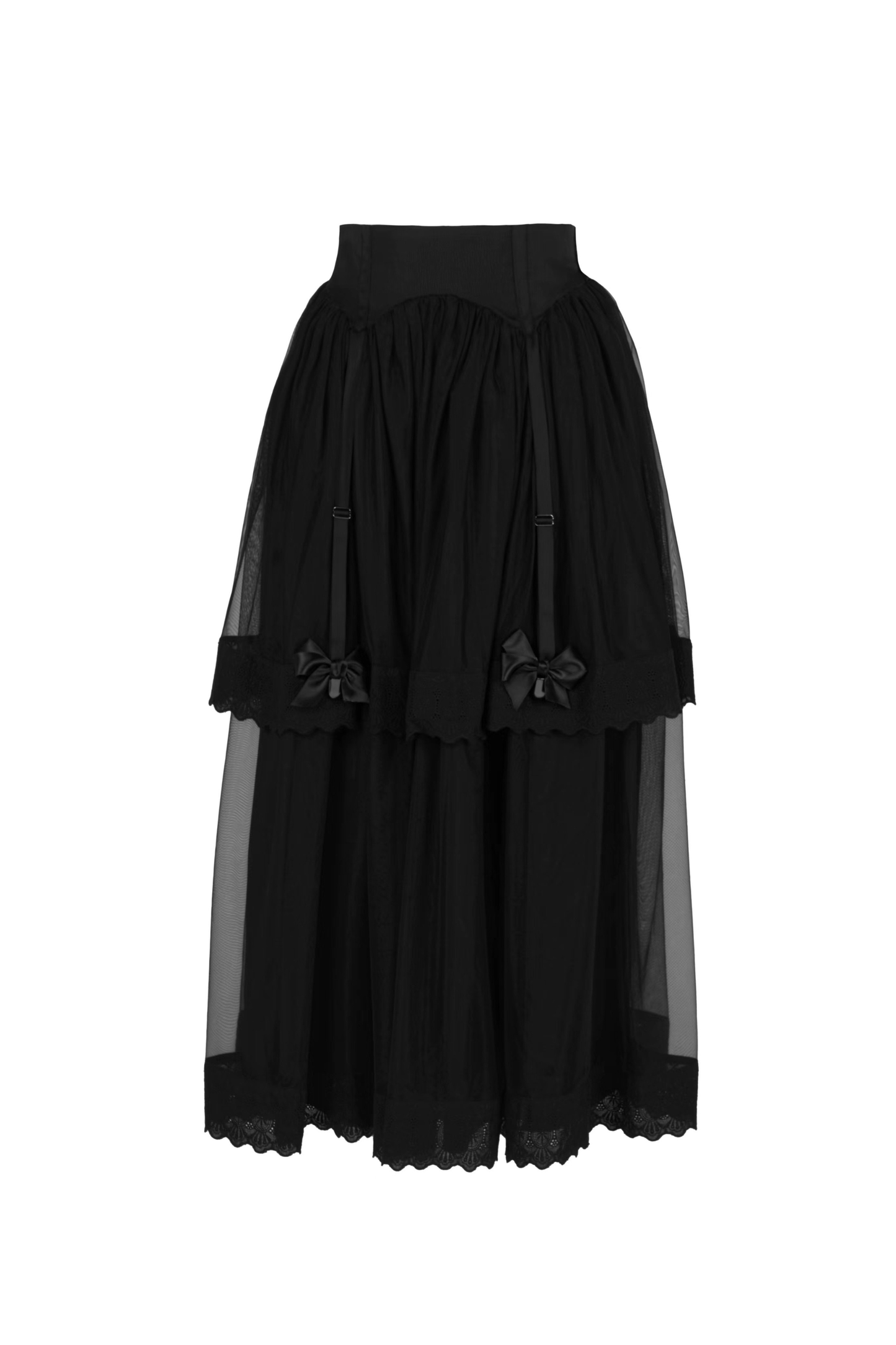 Spider Web French Blouse + Long Skirt