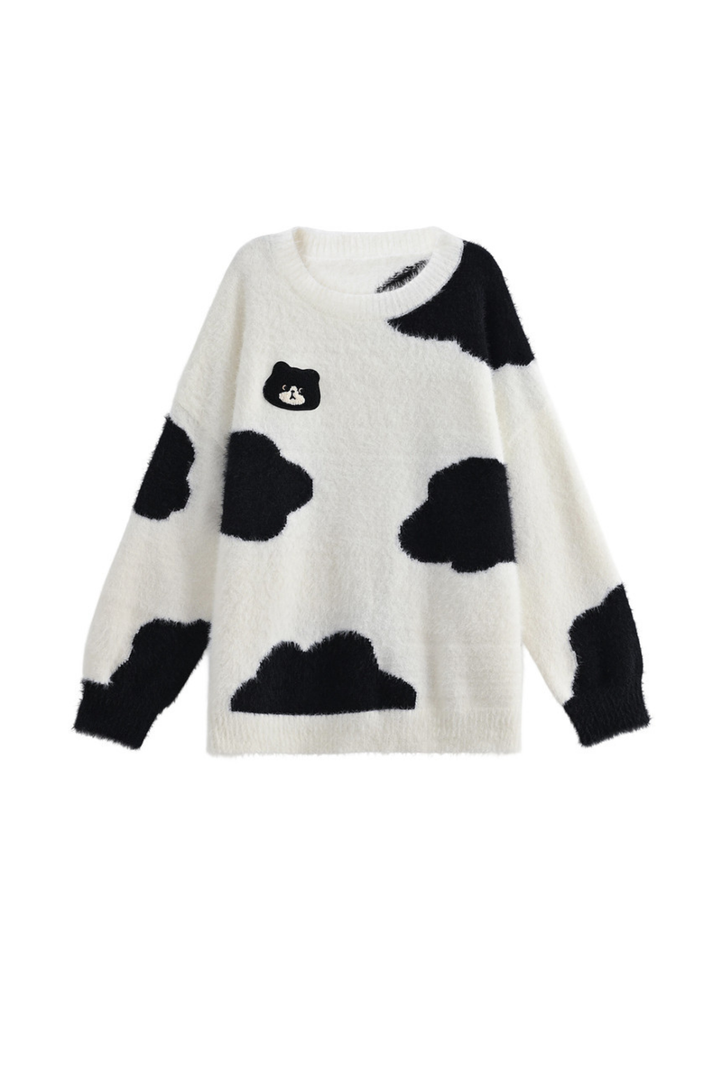 Monochrome Loose Knit Sweater