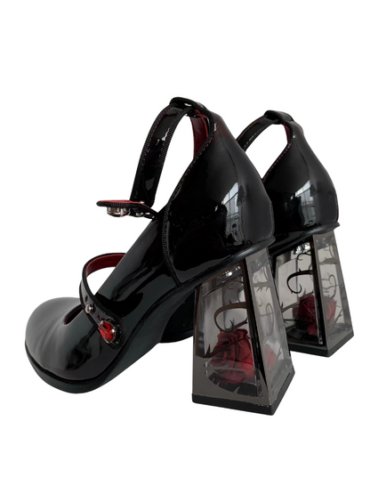 Dark Rose Black Heel