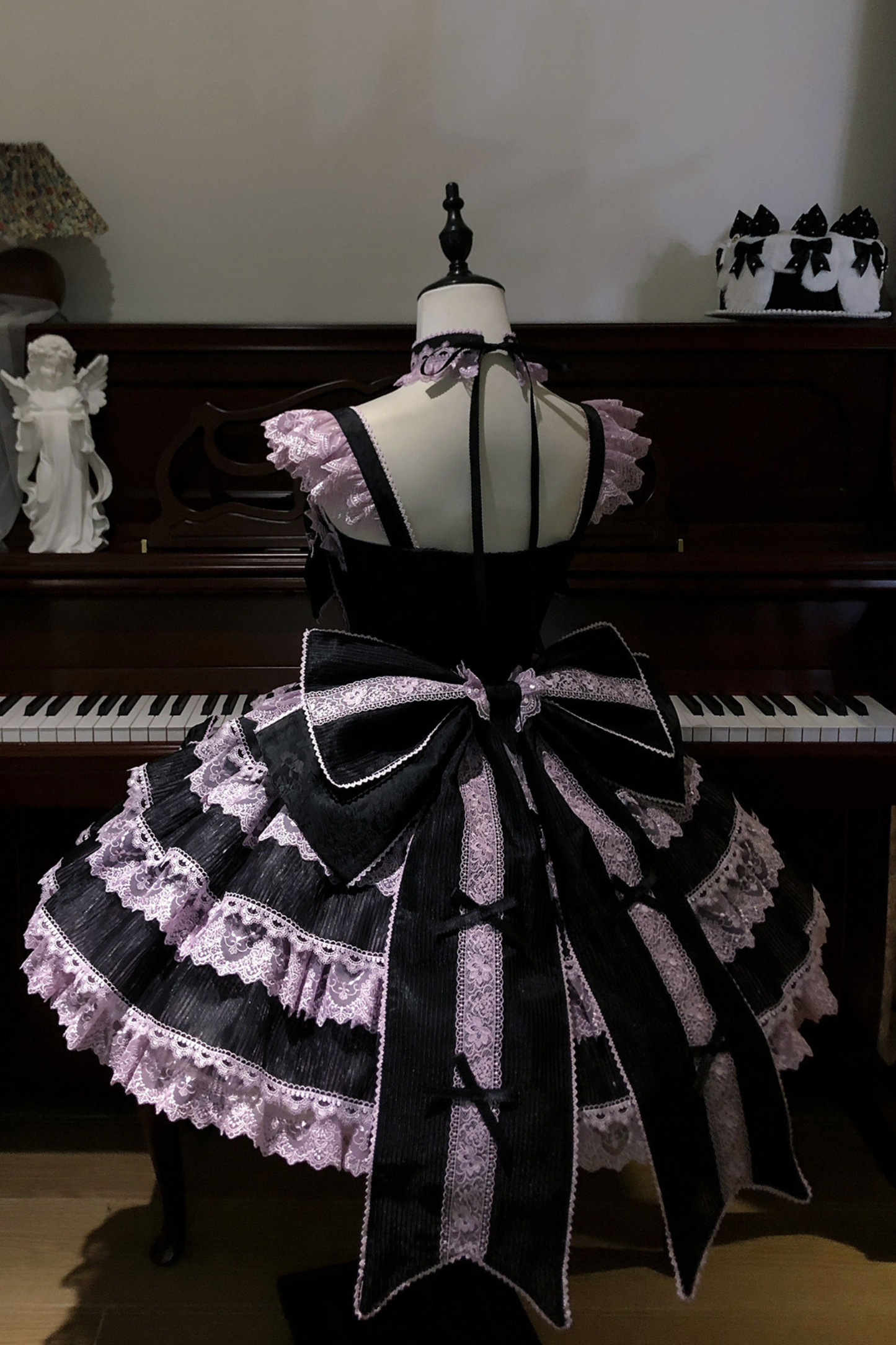[pre-order] Princess Ballet Tiered Lolita Dress + Headband + Necklace + Sleeves + Tail