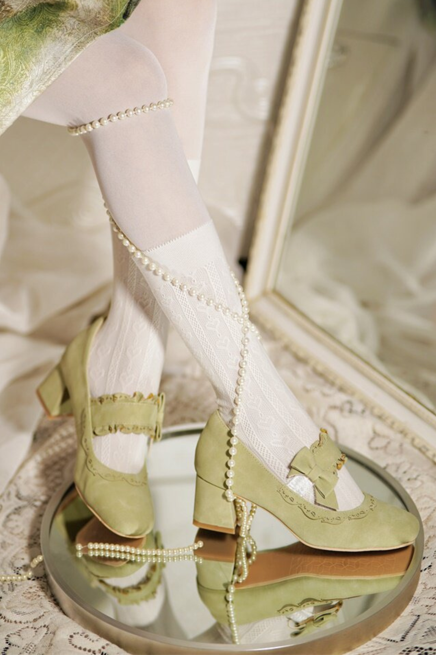 Butterfly Mid Heel Lolita Shoes