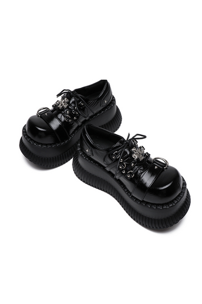 Mode Silver Design Platform Shoes