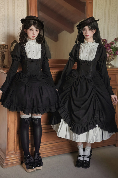 [pre-order] Classic Top + Curtain Skirt + Ribbon Collar + Hat