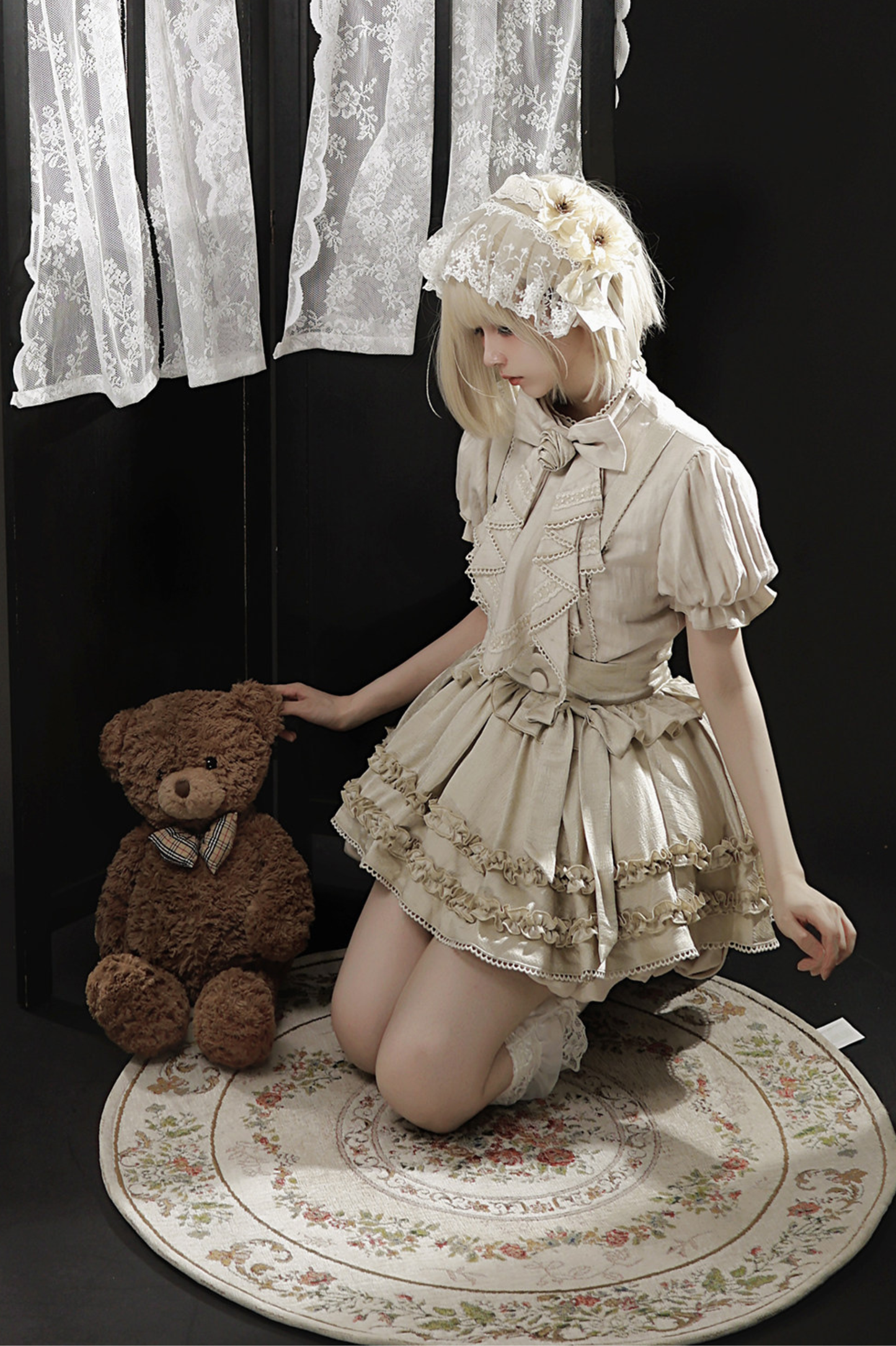 Antique Lolita Top + Suspender Skirt