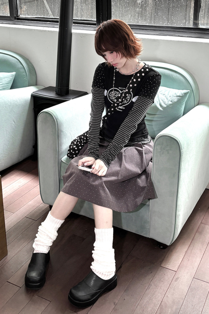 Heart Angel Top + Pleated Skirt
