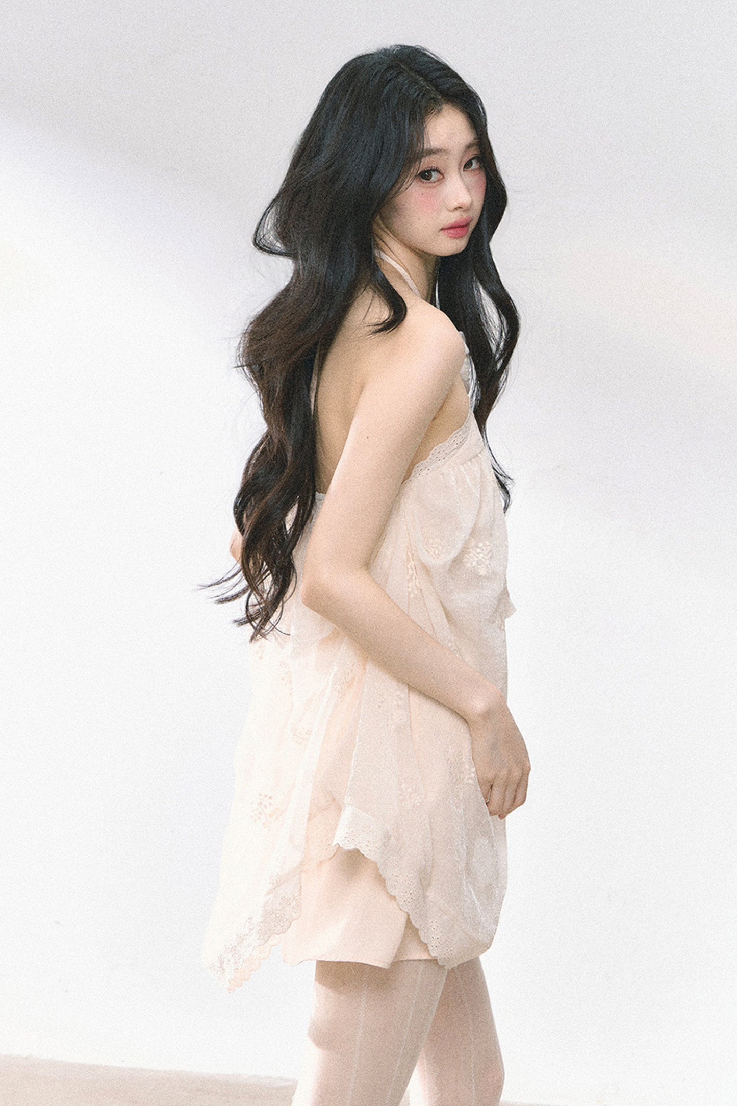Wendy Lace Flower Halter Neck Dress