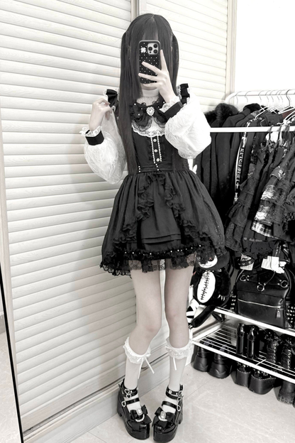 Lace Gothic Over Dark Dress