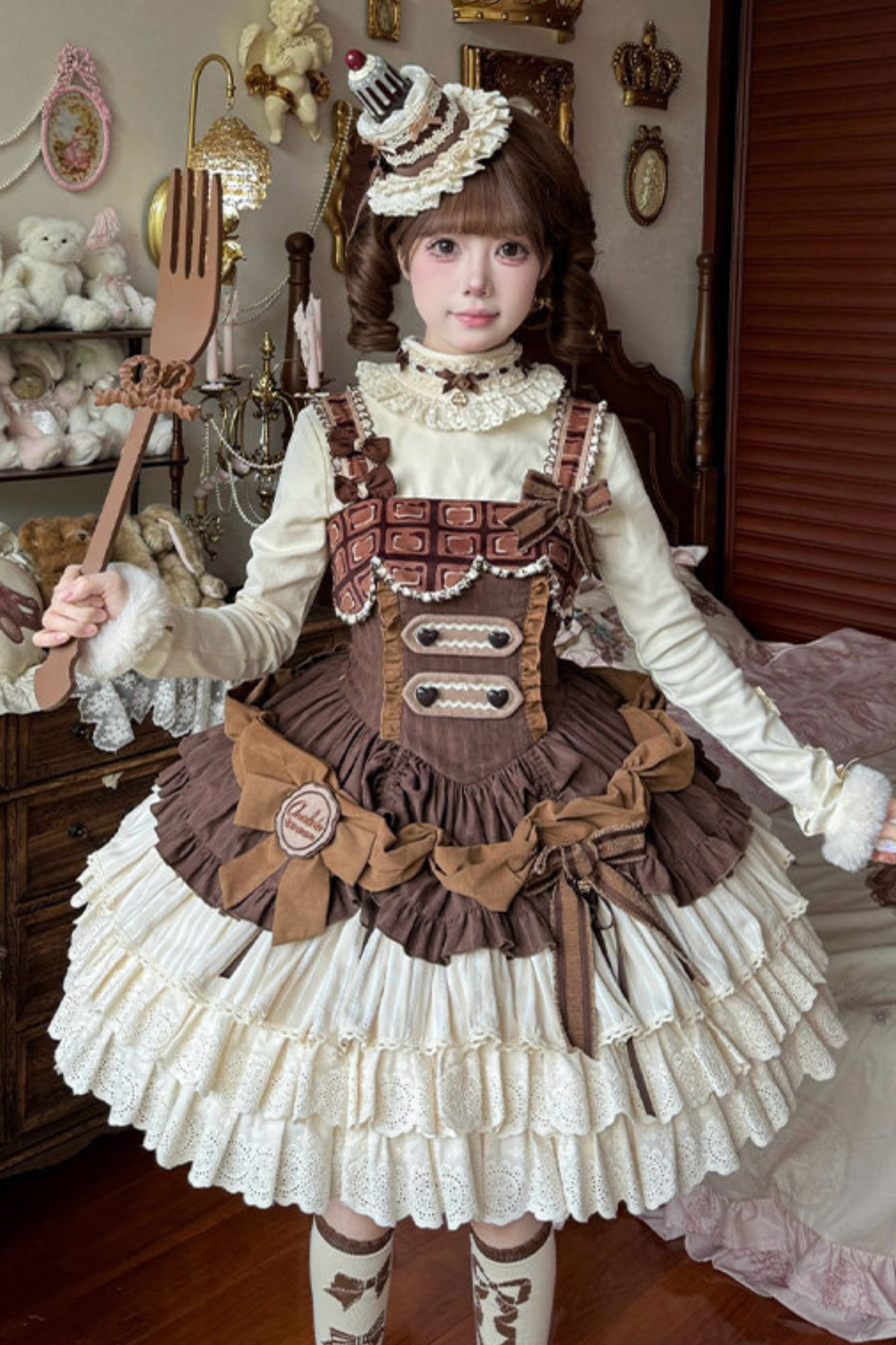 Hazel Doll Lolita Dress + Jumper Skirt + Bonnet + Hat + Necklace