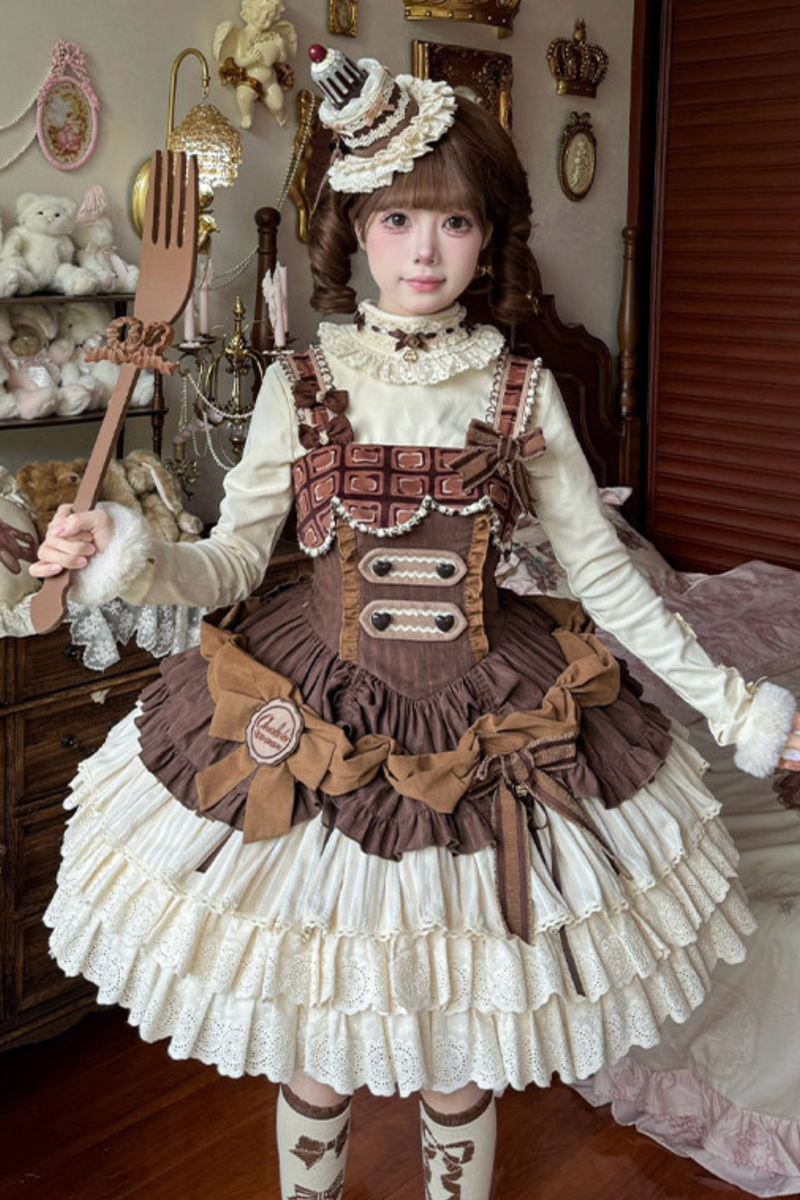 Hazel Doll Lolita Dress + Jumper Skirt + Bonnet + Hat + Necklace