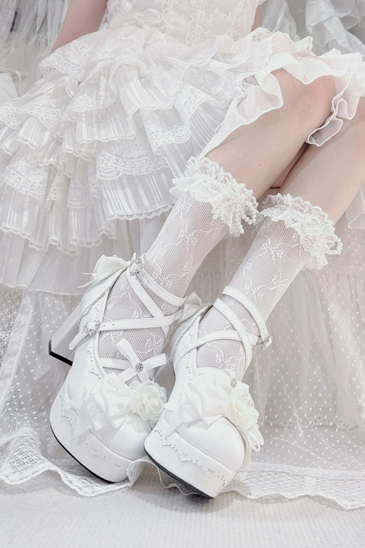 Flower Ribbon Dance Lolita Heels