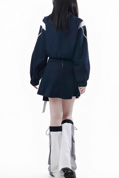 Subculture Cargo Short Coat + Jumper Skirt + Skirt + Leg Warmers