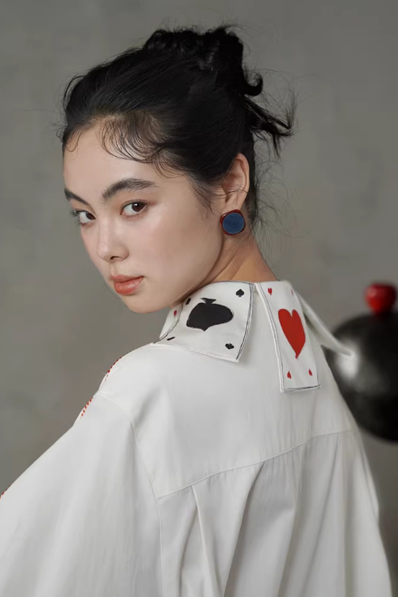 Playing Card Fantasy Color Blouse