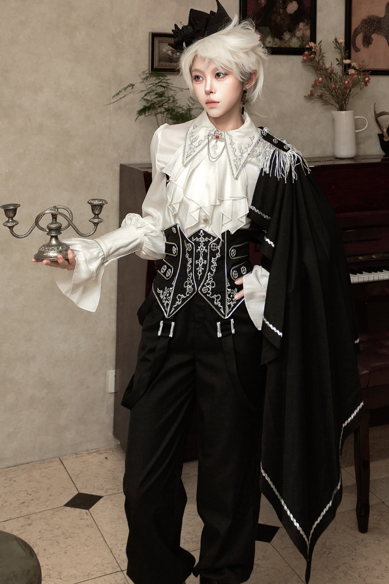 Monochrome Prince Top + Corset + Pants