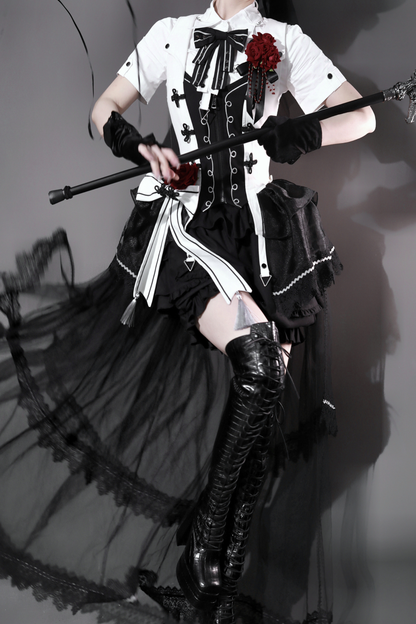 Dark Rose Gothic Princess Lolita Set + Dark Rose Gothic Prince Lolita Set