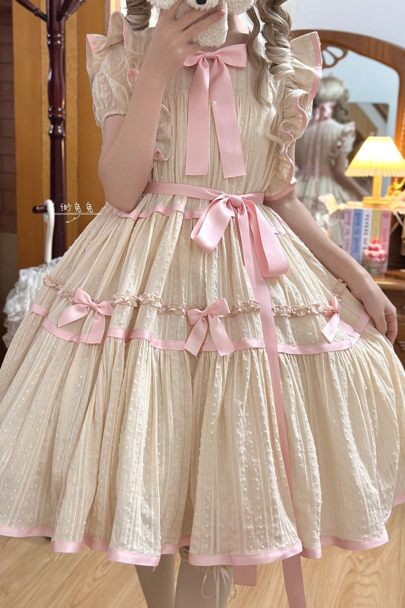 Milk Jacquard Lolita Dress