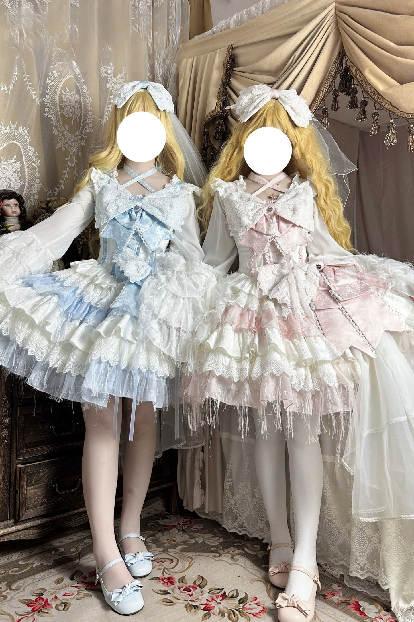 Angel Princess Jumper Skirt + Top + Veil + Hat + Hairband