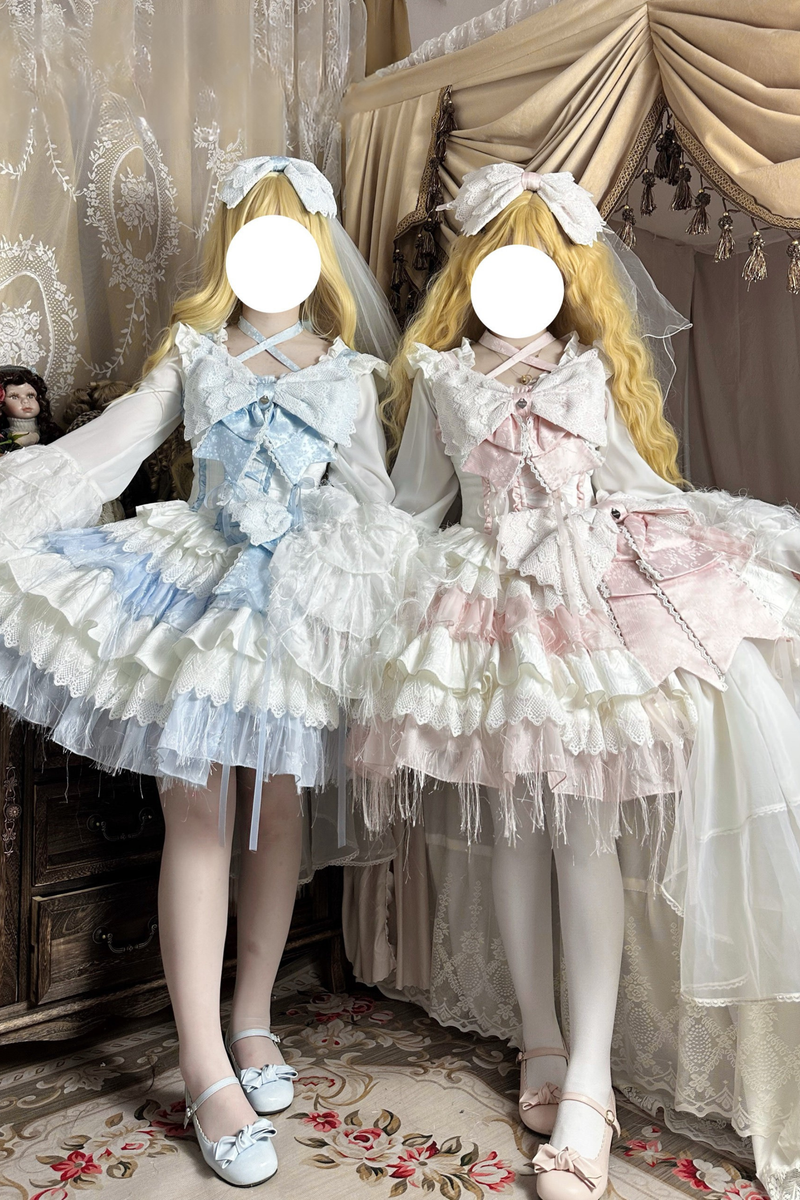 Angel Princess Jumper Skirt + Top + Veil + Hat + Hairband