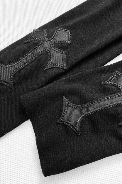 Gothic Cross High Neck Top
