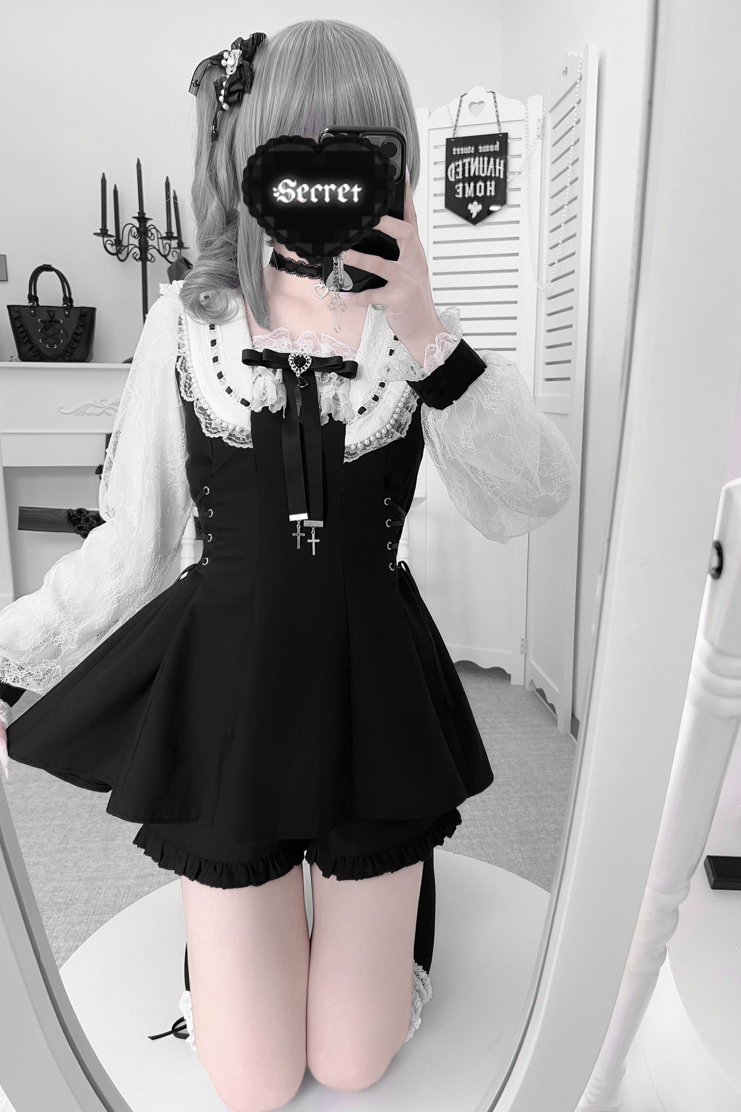Jirai Ribbon Flare Top + Shorts